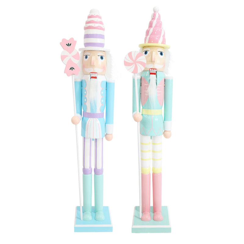 Slim Peppermint Candy Nutcracker  90cm Assorted