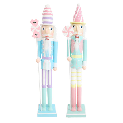 Slim Peppermint Candy Nutcracker  90cm Assorted