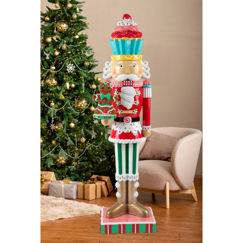 LED Cupcake King Nutcracker 124cm 3