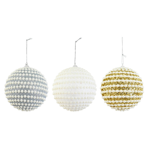 Pearl Glitter Bauble 10cm Assorted