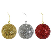 Sequin Bauble 15cm Assorted