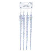 Crystallised Icicle Drop 23.5cm 4pk Assorted 3