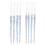Crystallised Icicle Drop 23.5cm 4pk Assorted 4