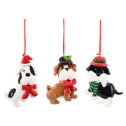 Hanging Christmas Dog 10cm Assorted  
