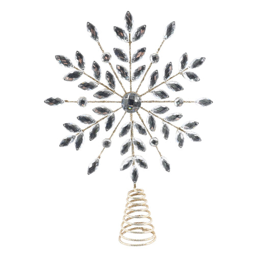 Tree Topper Crystal Snowflake 22cm