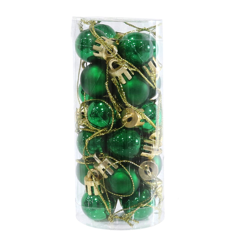 Mini Baubles 2cm 24pk Assorted 2