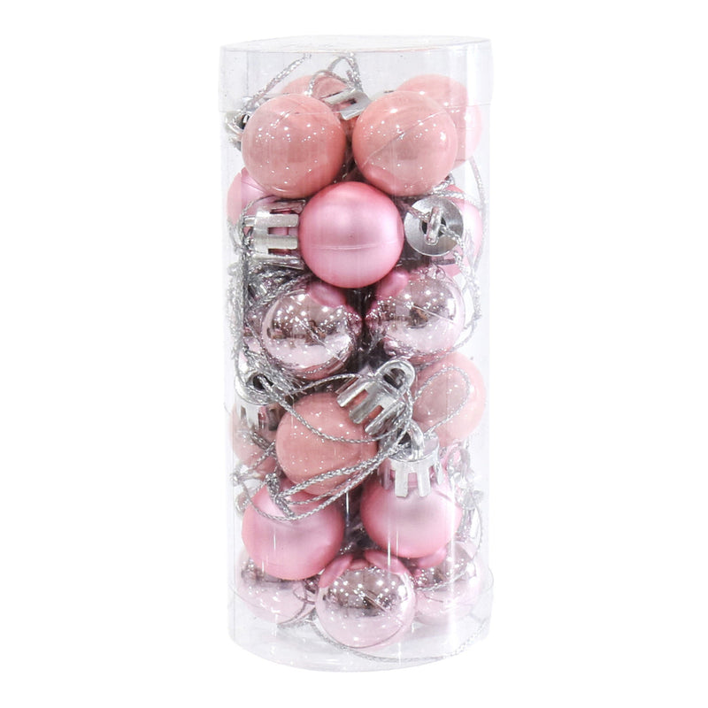 Mini Baubles 2cm 24pk Assorted 5