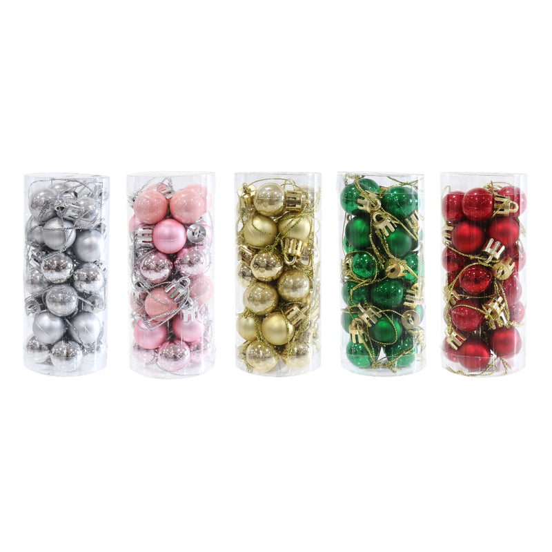 Mini Baubles 2cm 24pk Assorted