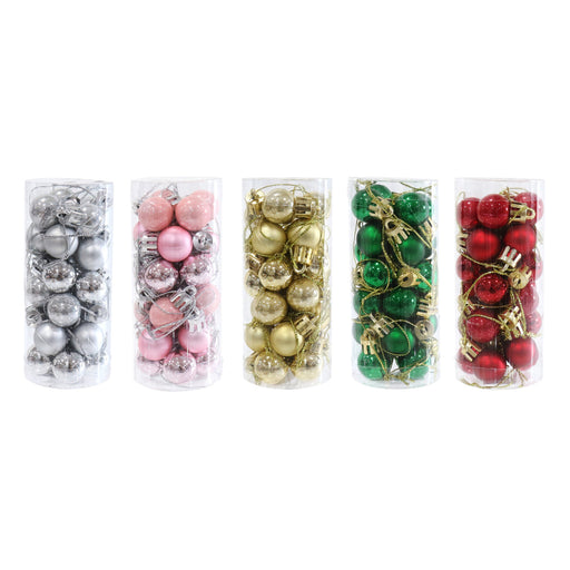 Mini Baubles 2cm 24pk Assorted