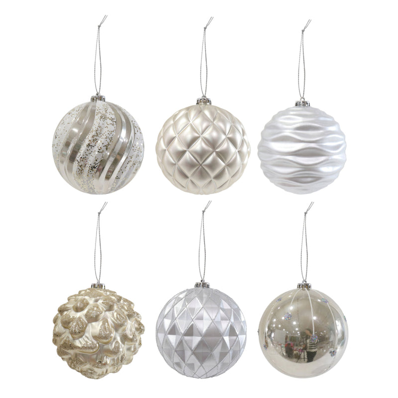 Fancy Metallic Bauble 15cm Assorted