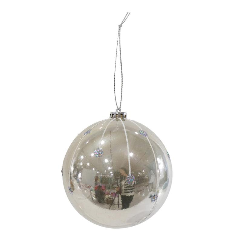 Fancy Metallic Bauble 15cm Assorted 4