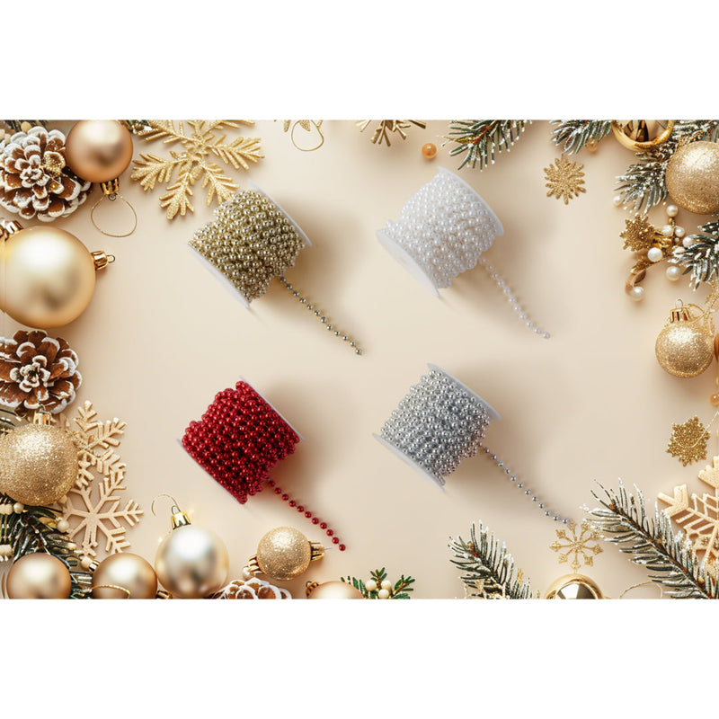 Christmas Bead Garland 8m Assorted 6