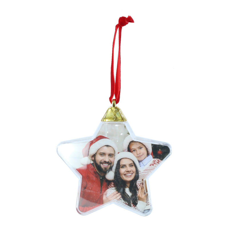 Hanging Photo Ornament 8cm Assorted 2