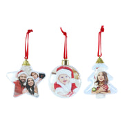 Hanging Photo Ornament 8cm Assorted