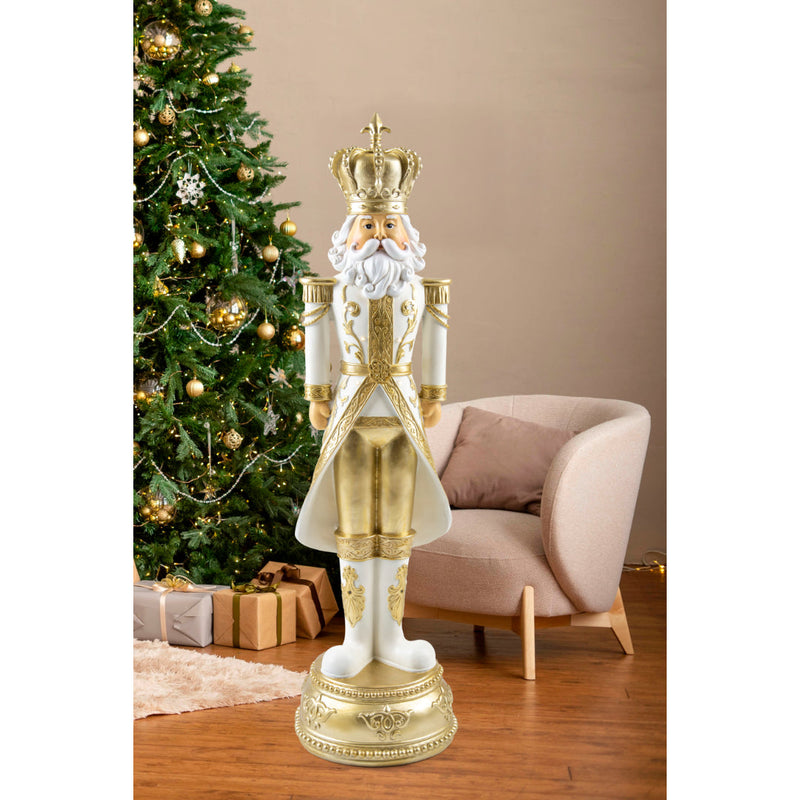 LED King Figurine White-Gold 91cm 4