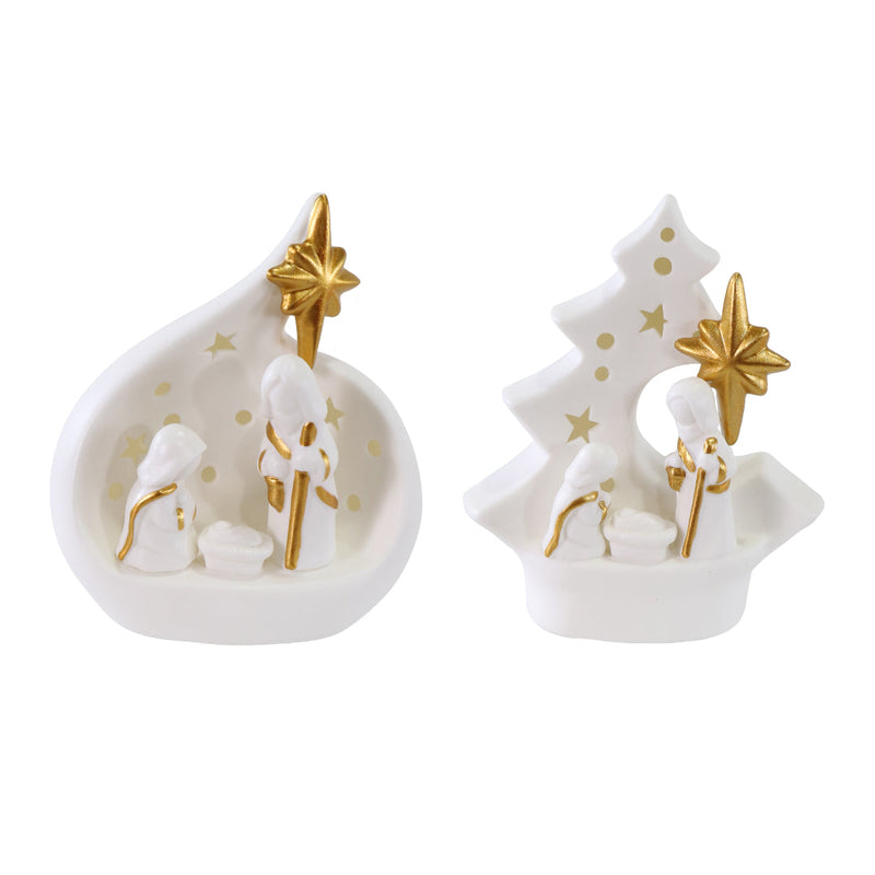 Nativity Scene Porcelain 14cm Assorted
