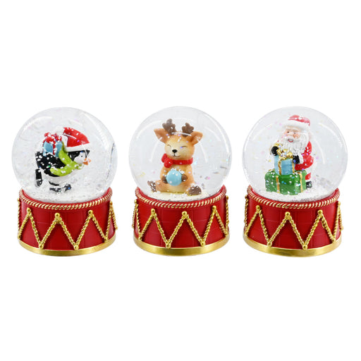 Waterball Christmas Drum 65mm Assorted