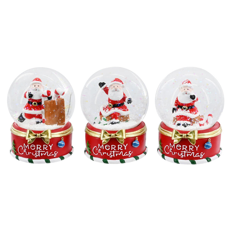 Christmas Santa Sleigh Waterball 65mm Assorted