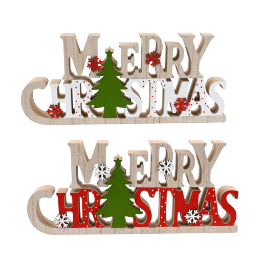 Merry Christmas Table Block Assorted