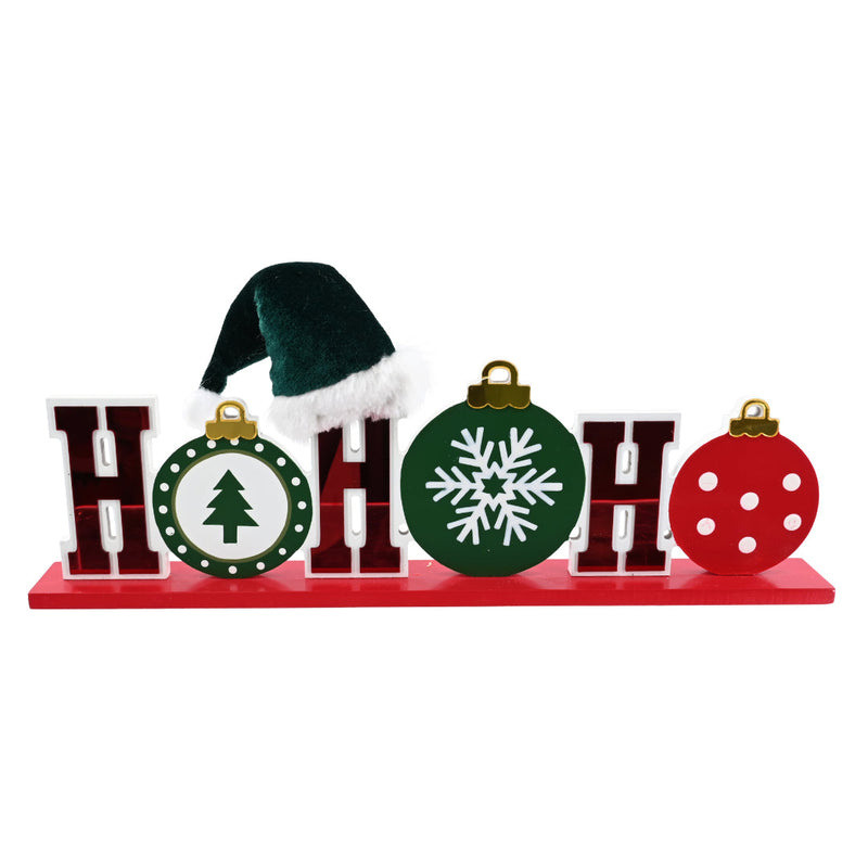 Festive Mirror Table Sign Assorted 3