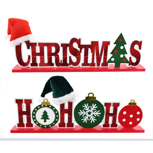 Festive Mirror Table Sign Assorted