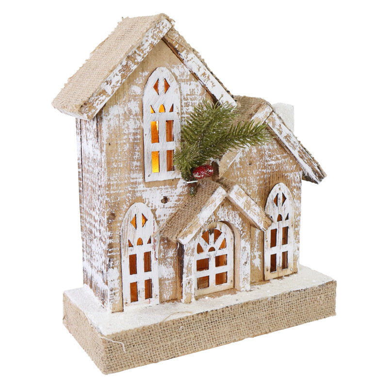 LED Snowy Gabled House