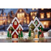 LED Winter Alpine House Facade Assorted 4