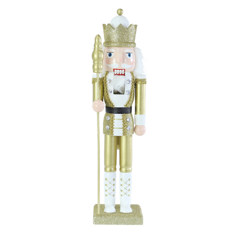 Nutcracker Metallic King 36cm Assorted