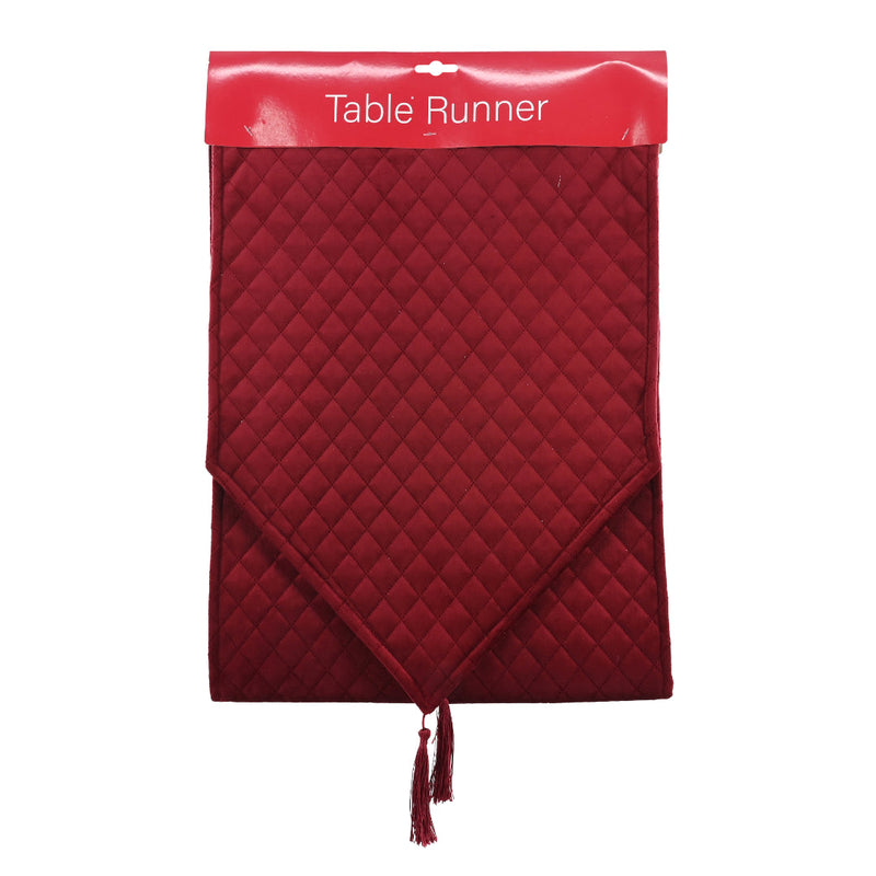 Runner Velveteen Quilted 180cm Assorted 3
