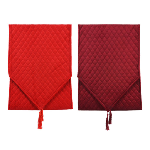 Runner Velveteen Quilted 180cm Assorted
