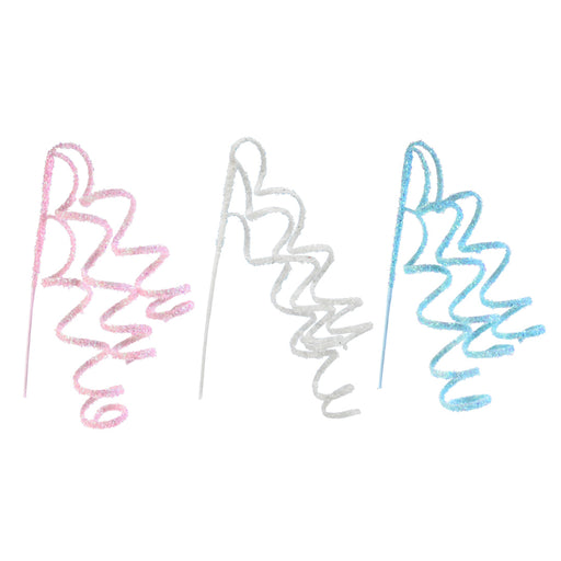 Iridescent Tinsel Spiral Pick 60cm Assorted