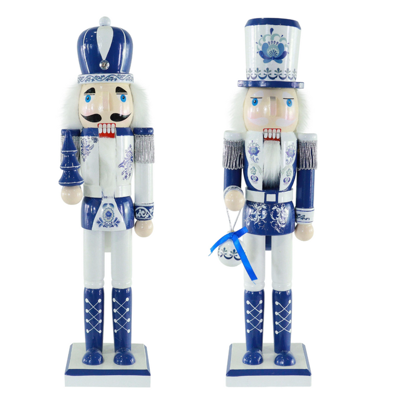 Assorted bluebell Christmas nutcracker 38cm