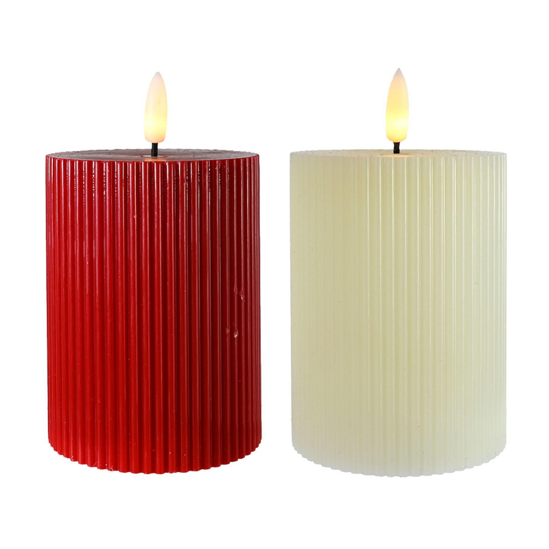 Assorted LED pillar Christmas candle with touch sensor 13cm