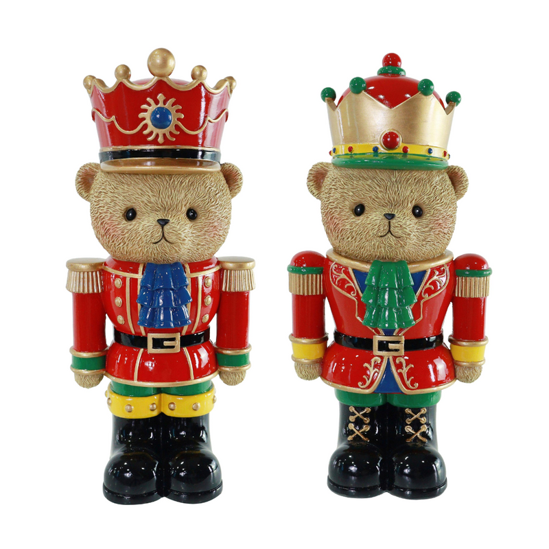 Assorted resin teddy bear prince Christmas figurine 26cm