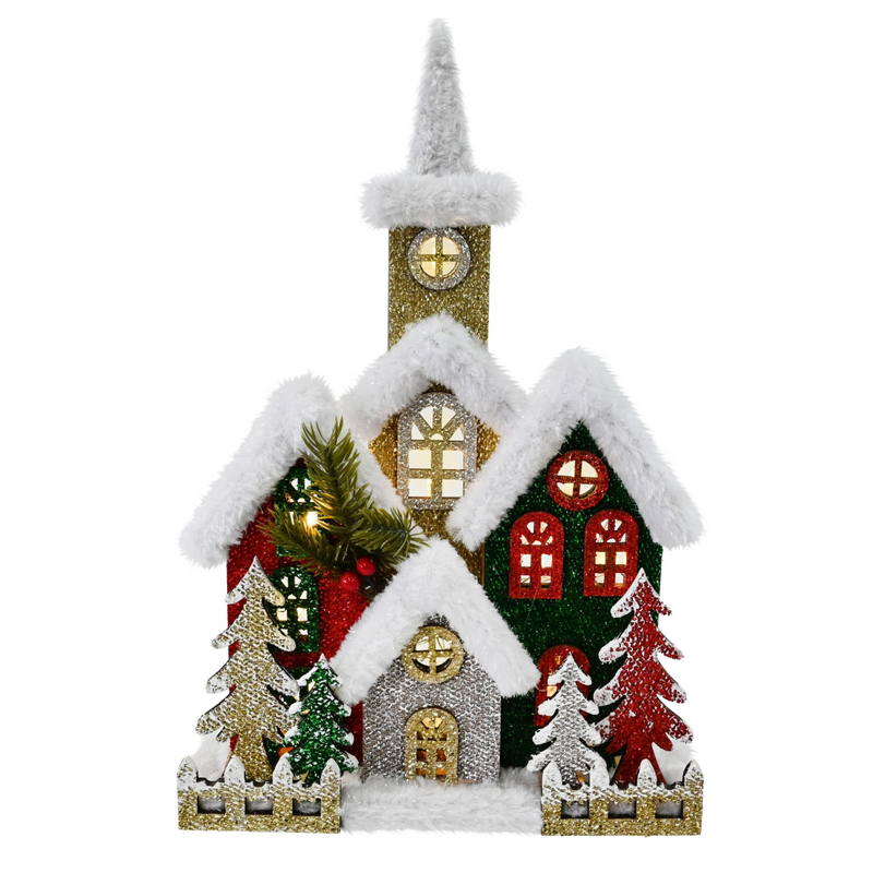LED tinsel winter church Christmas facade