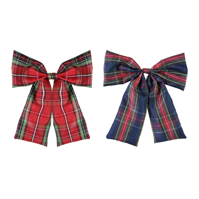 Assorted Balmoral tartan Christmas bow clip