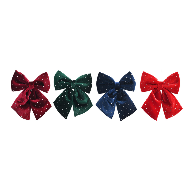 Assorted twinkly stud Christmas bow