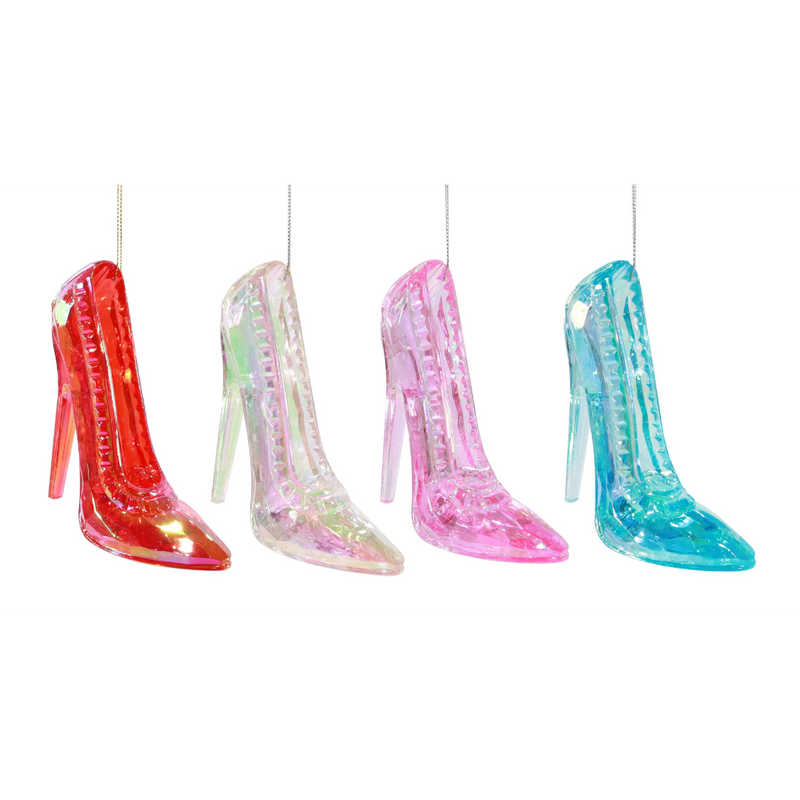 Assorted hanging stiletto shoe Christmas ornament 10cm