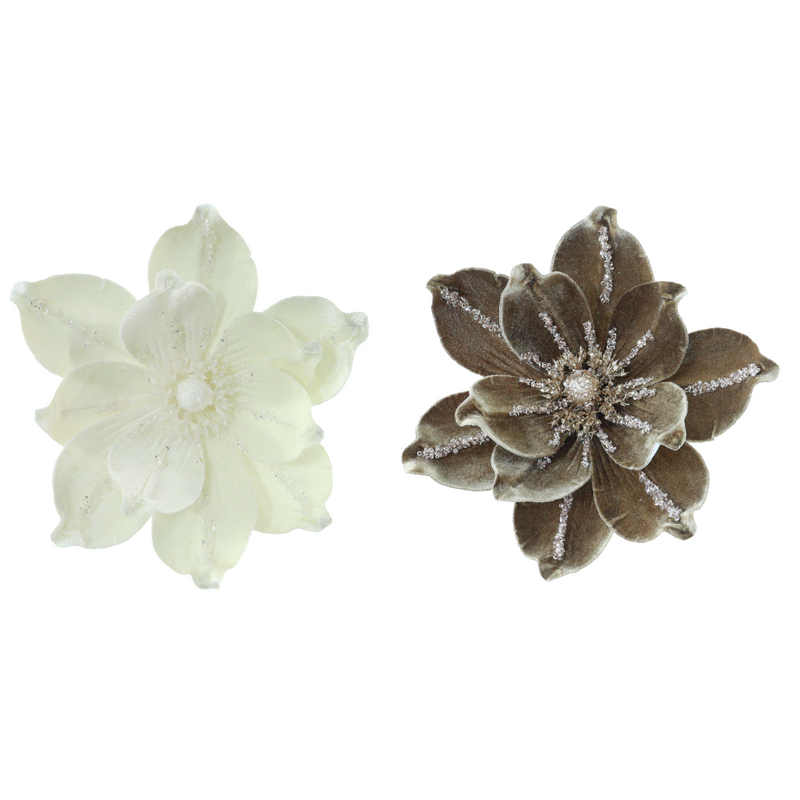 Assorted coffee cream magnolia Christmas clip