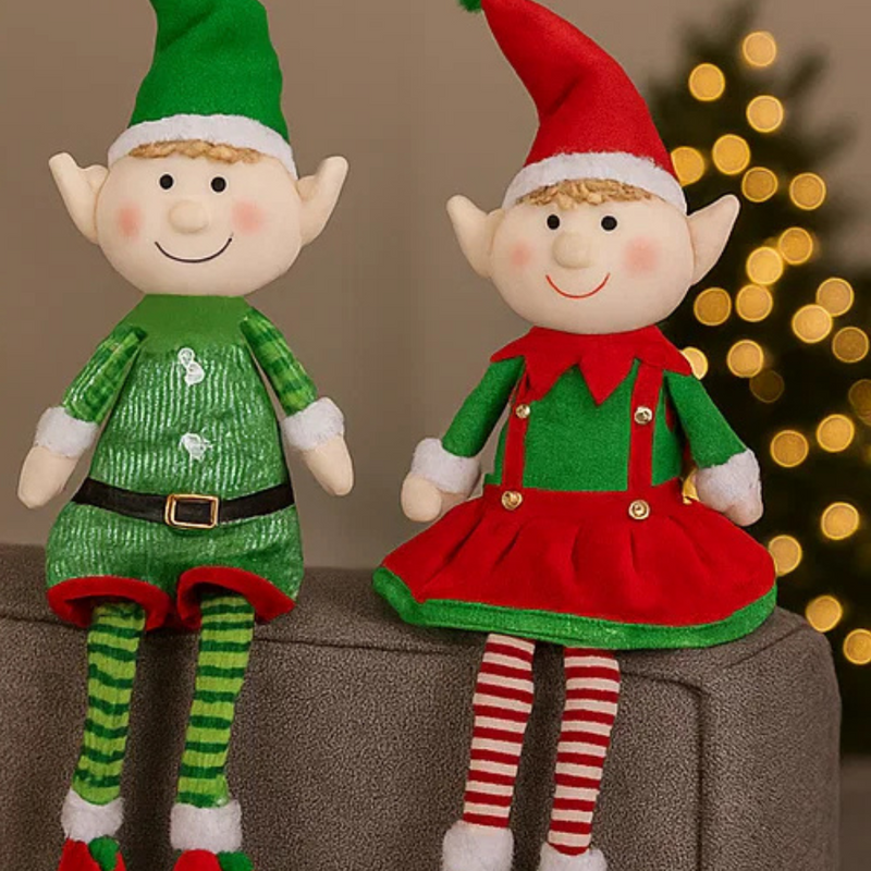 SHELF SITTING ELF DANGLE LEGS