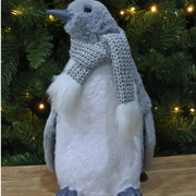Christmas Glitter Plush Penguin 30cm – thumbnail