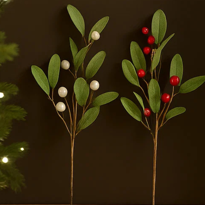 Mistletoe Spray Lac1 Berry 27cm