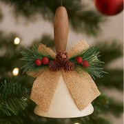 Vintage Santa Bell 10cm – thumbnail