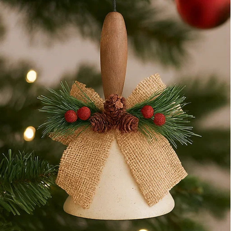 Vintage Santa Bell 10cm