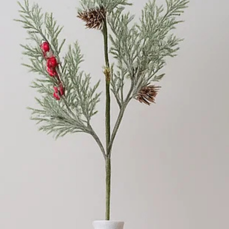 Icy Glitter Foliage Spray 48cm