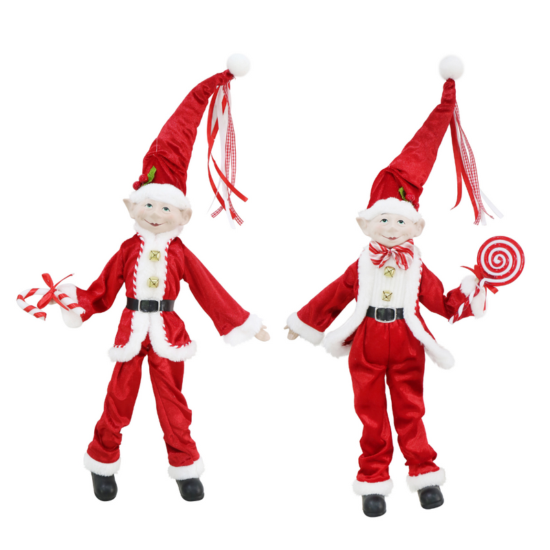Santa Elf W/ Candy Asstd 46cm