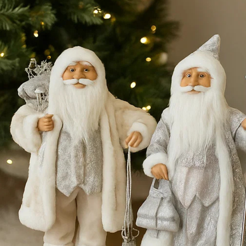 Santa Figurine Deluxe Snow King 60cm