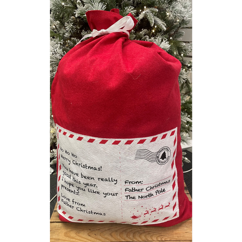 Giant Felt Letter From Santa Sack 70X100cm