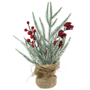 Christmas Tree W/Berry Snow Asstd 35cm – thumbnail