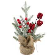 Christmas Tree W/Berry Snow Asstd 35cm – thumbnail